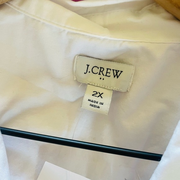 J. Crew Sleeveless Cotton Poplin Shirt in Signature Fit White NWT 2X - Picture 16 of 16